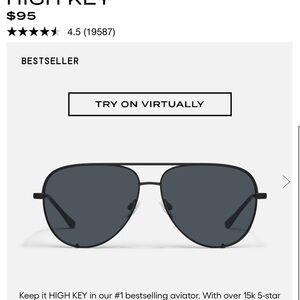 Black Aviator Sunglasses